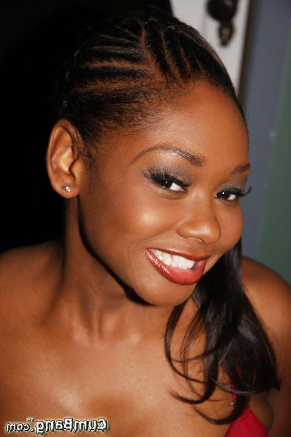 15P Ebony big titted babe Baby Cakes gets a nasty facial cum bukkake