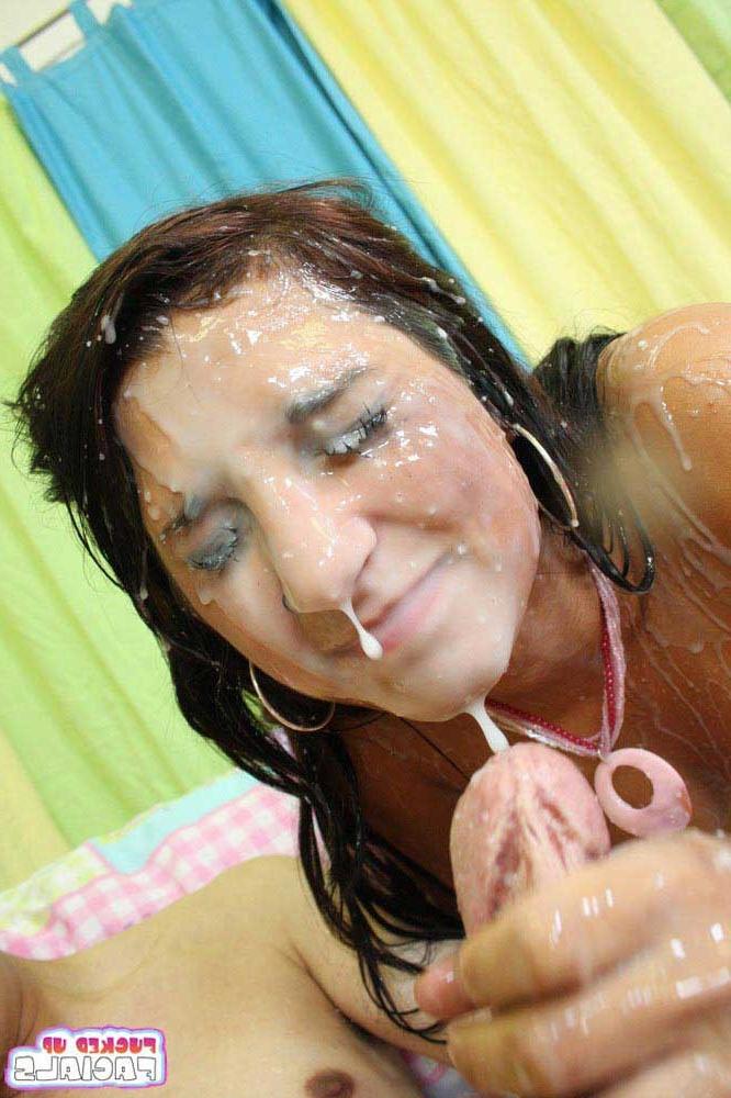 17P Young pornstar hardcore group sex getting lots of facial cum
