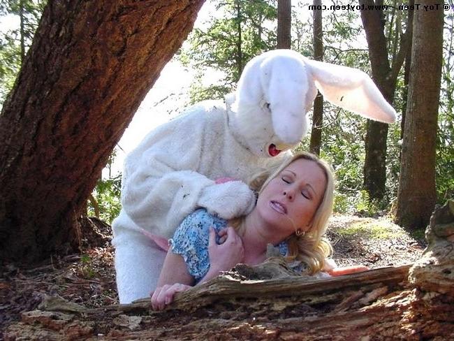 18P Easter Bunny Fucks Blonde With A Carrot