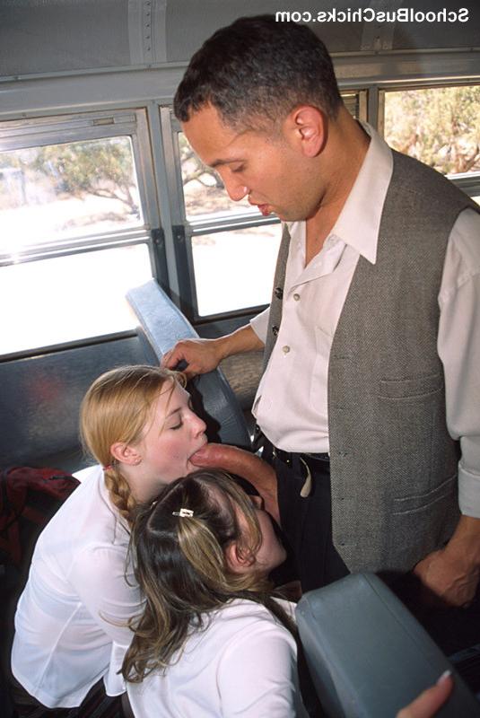 14P Cute Schoolteens Sharing A Cock In The Schoolbus