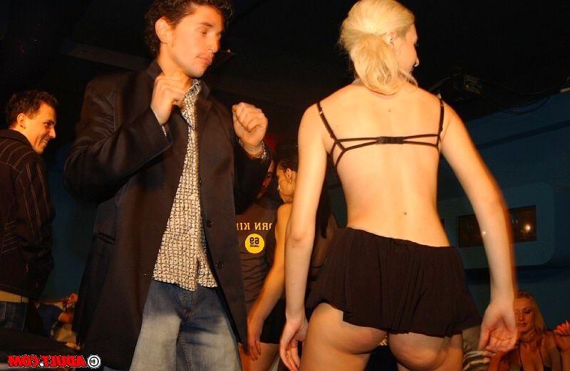 15P Sexy ladies at a club strip down and dance