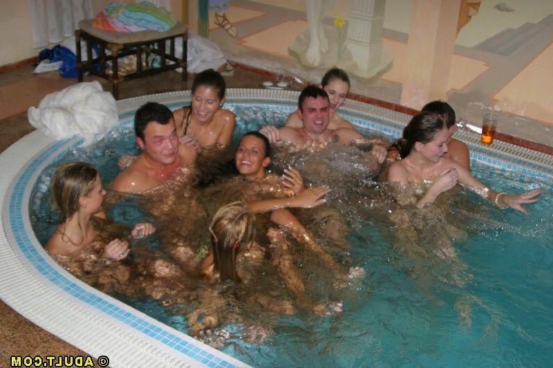 15P Innocent swim turns into hardcore teen orgy