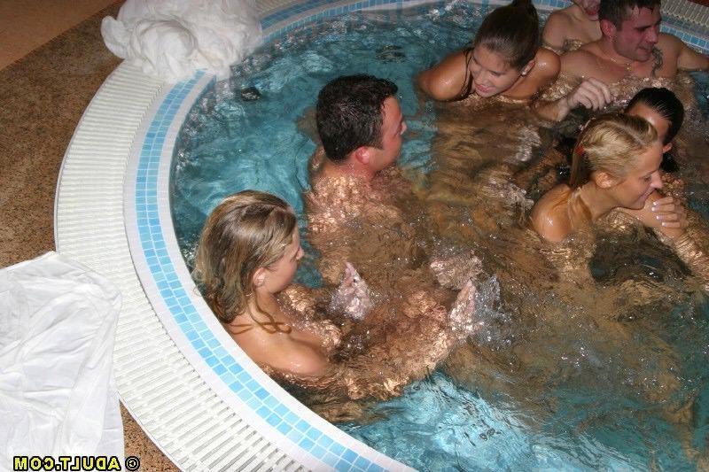 15P Innocent swim turns into hardcore teen orgy