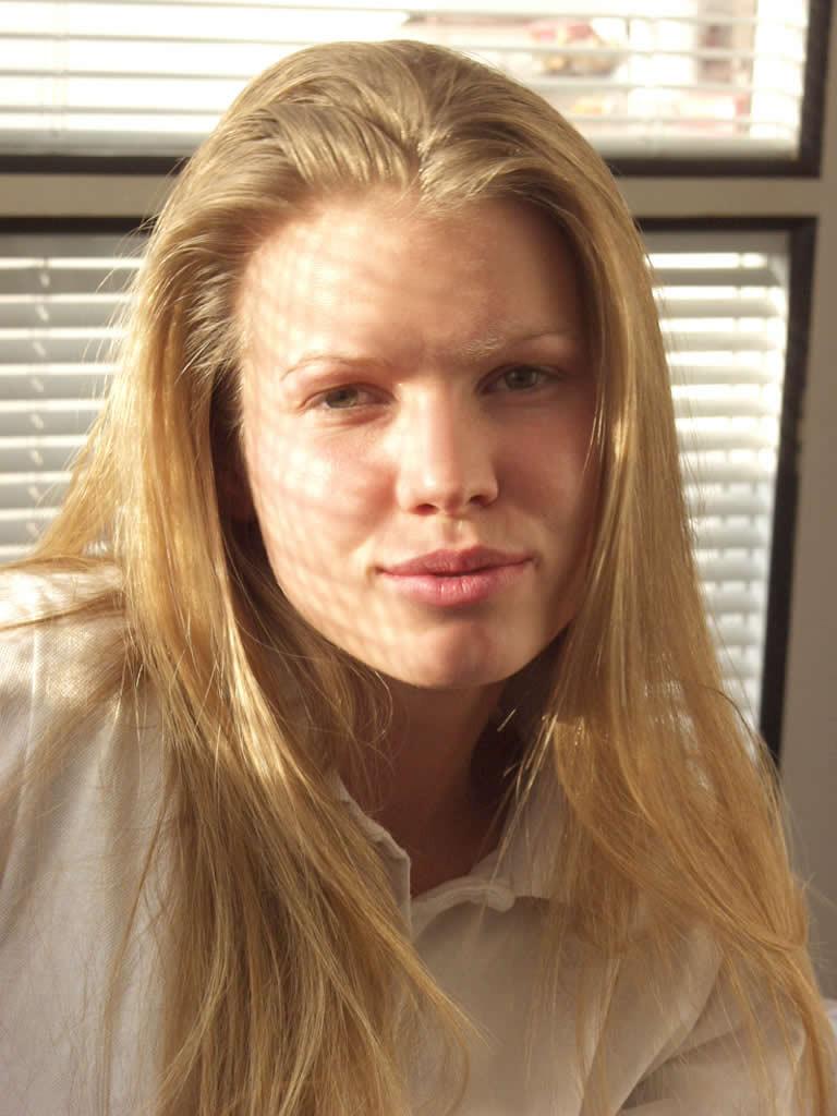 18P Lonely blonde teen strips and poses by her window