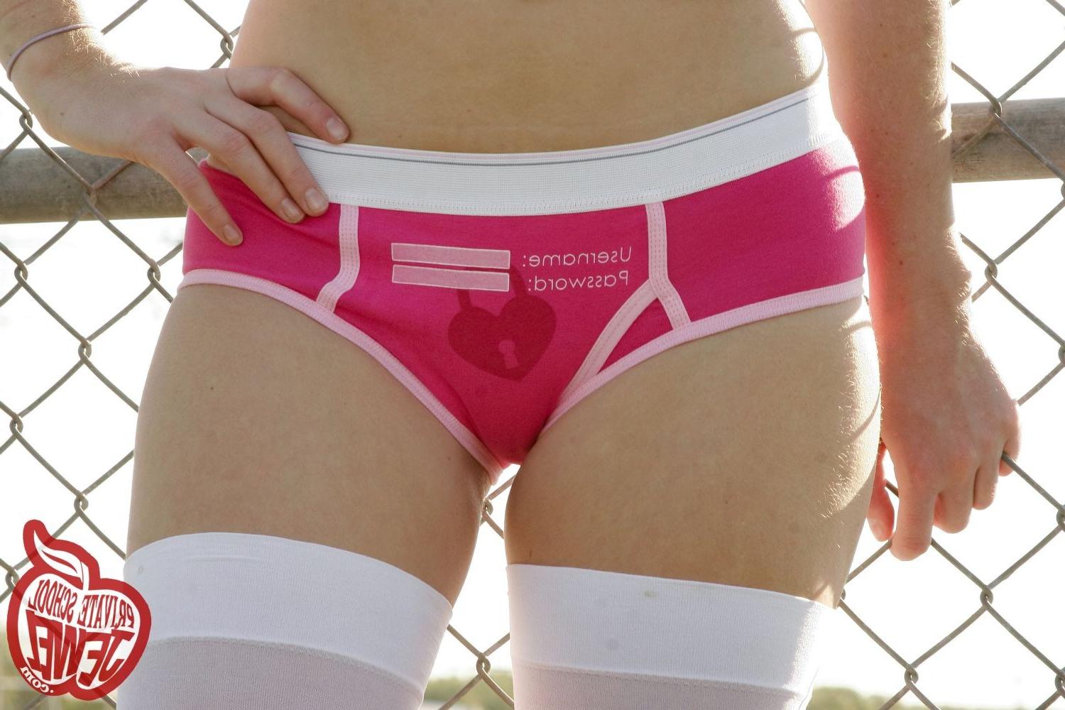 16P Blonde teen babe drops top and panties to pee