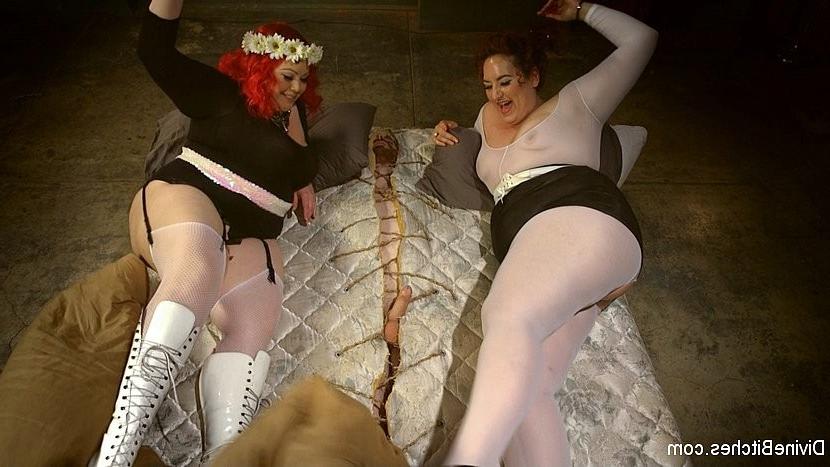 19P April Flores and Mimosa big beautiful femdom spanking and strapo