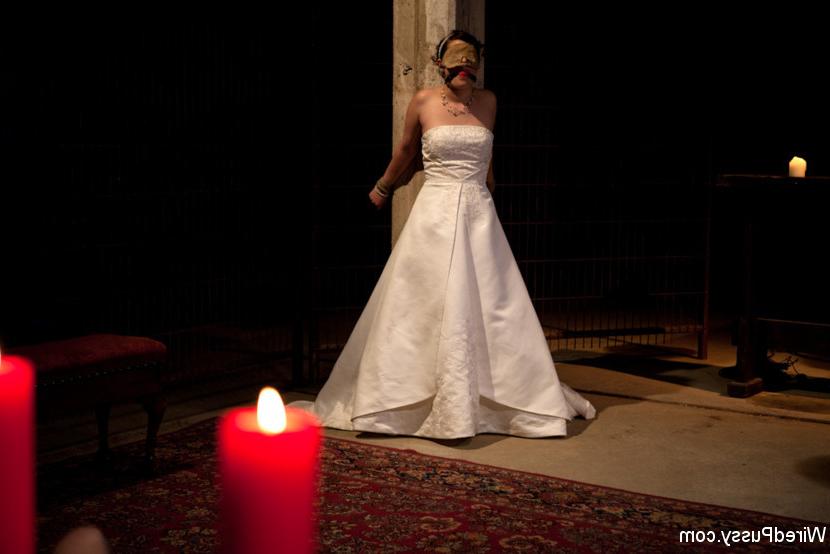 15P Charlotte Vale bride bound for lesbian bdsm with electrical toys