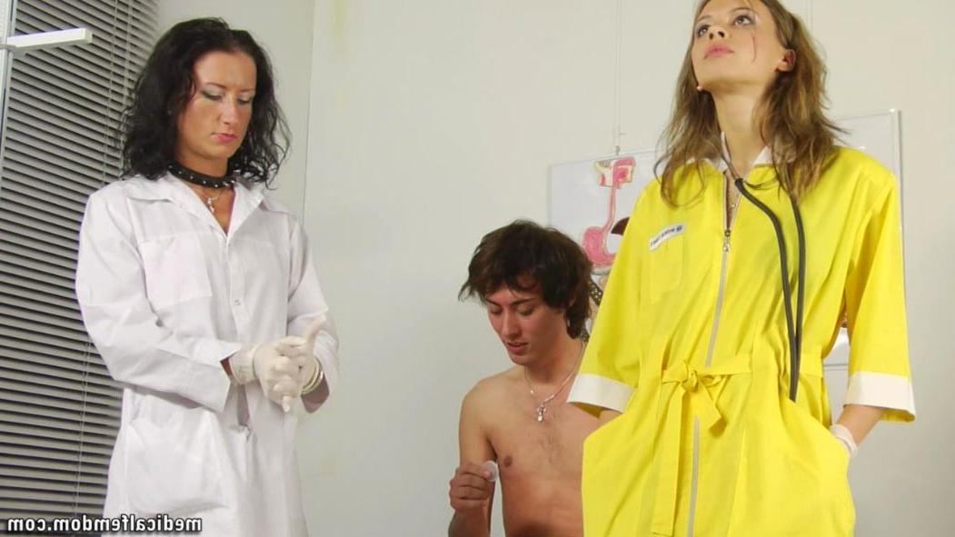 12P Dutiful male slave of medical femdom sluts
