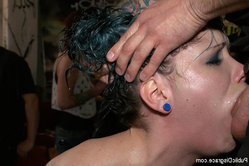 15P Krysta entertains the crowd with intense BDSM fucking a stranger