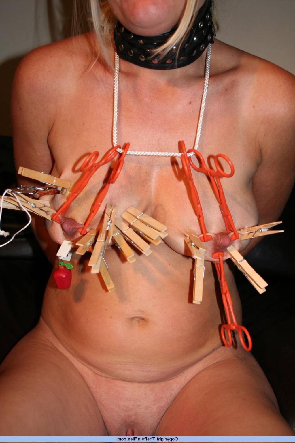 16P Dutch amateur slave girls tit torture and pegged homemade BDSM o
