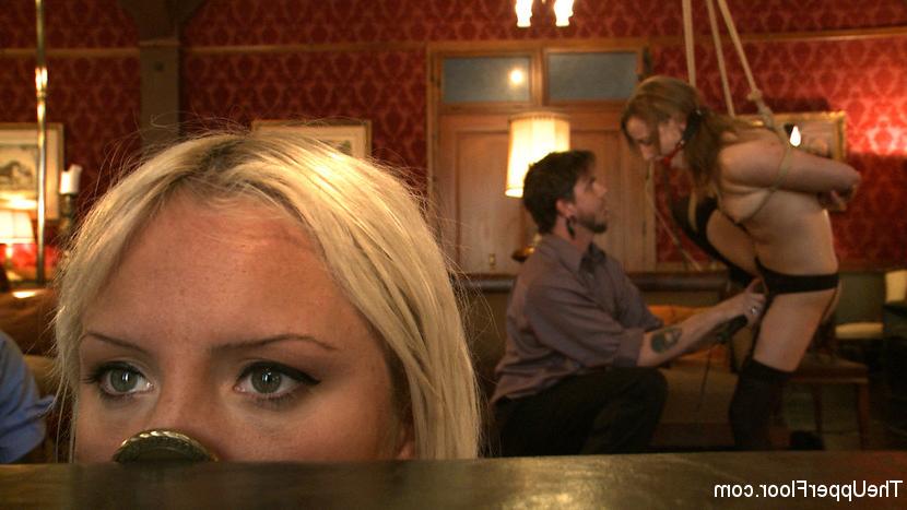 16P Kait Snow busty blonde bdsm house slave is taught a lesson