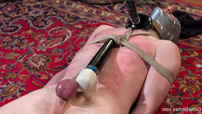 23P Lorelei Lee femdom tramples and toys her rope bound Slave Fluffy