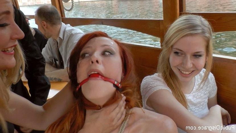 25P Isabella Lui kinky redhead public humiliated and bdsm fucked at