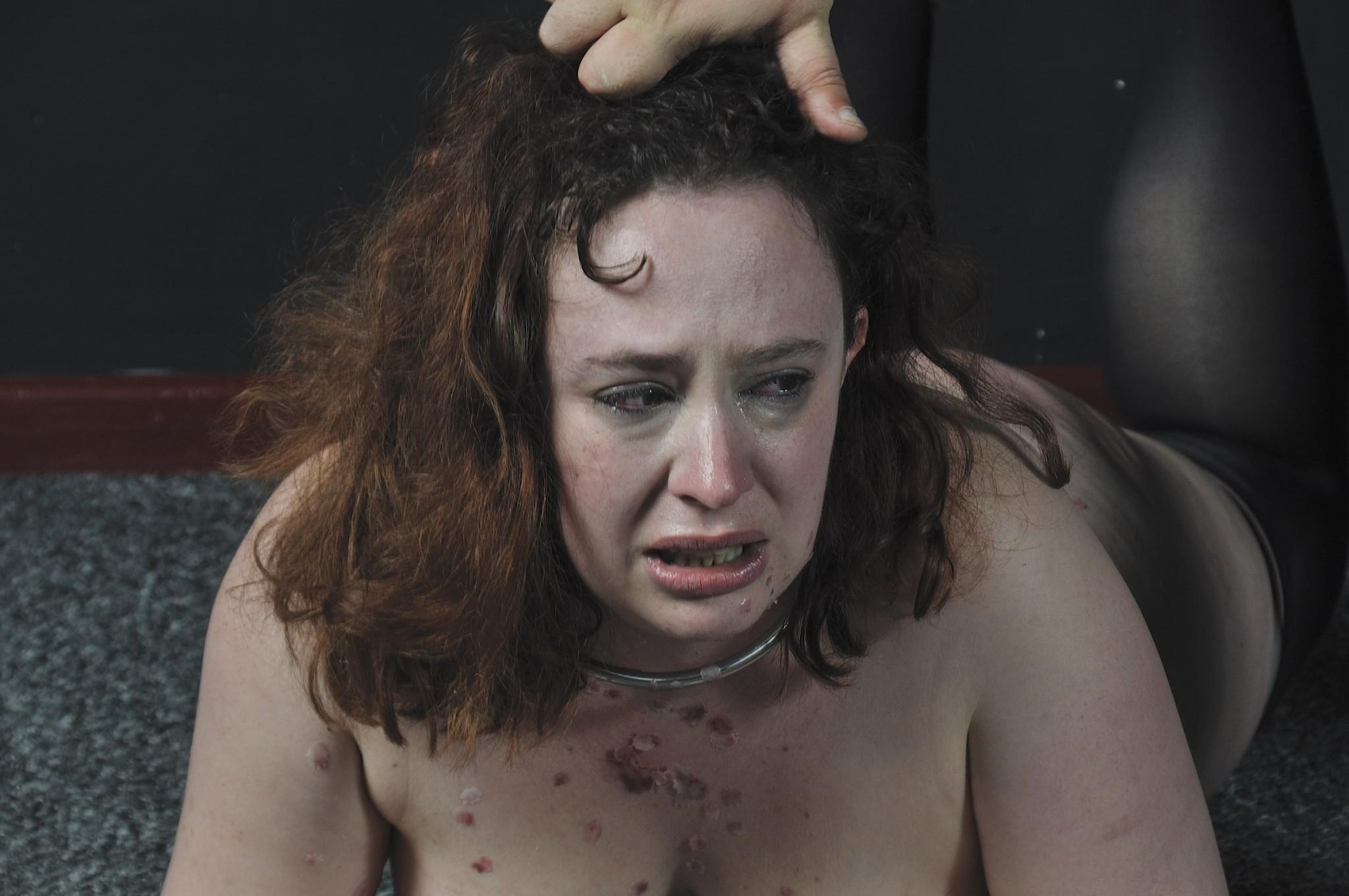 15P Lifestyle BDSM submissive in candle wax punishment and spanking