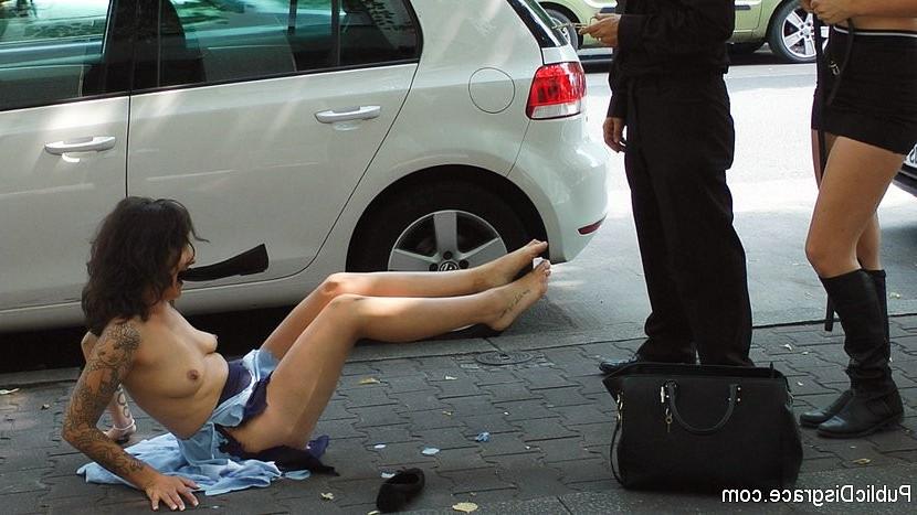 22P Coco Chanal gets publicly humilated and bdsm fucked by lezdom Mo