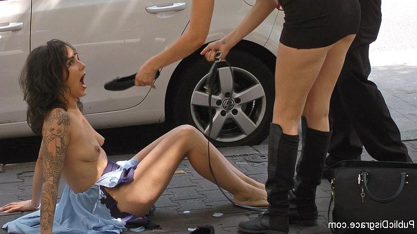 22P Coco Chanal gets publicly humilated and bdsm fucked by lezdom Mo