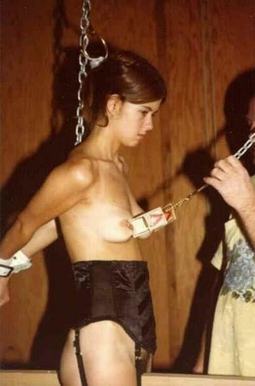 14P Teen amateur bdsm of slavegirl Isabelle in retro bdsm
