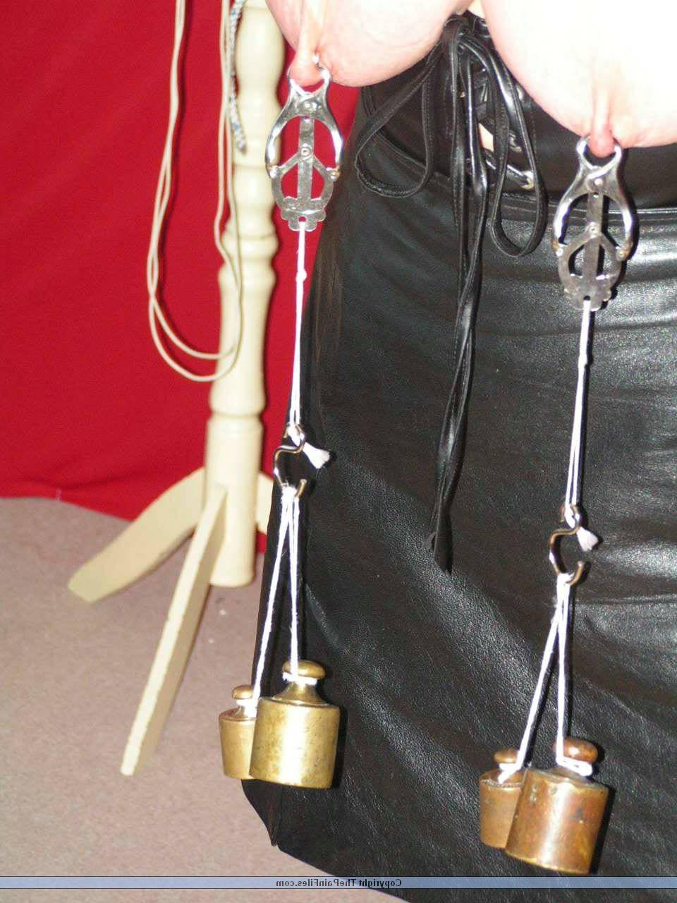 16P Extreme amateur breast hanging bdsm and lifting by tits torture