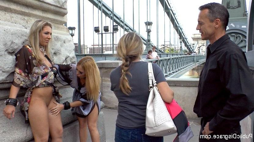 25P Isabella Clark and Mandy public bdsm fucked and humiliated in a 