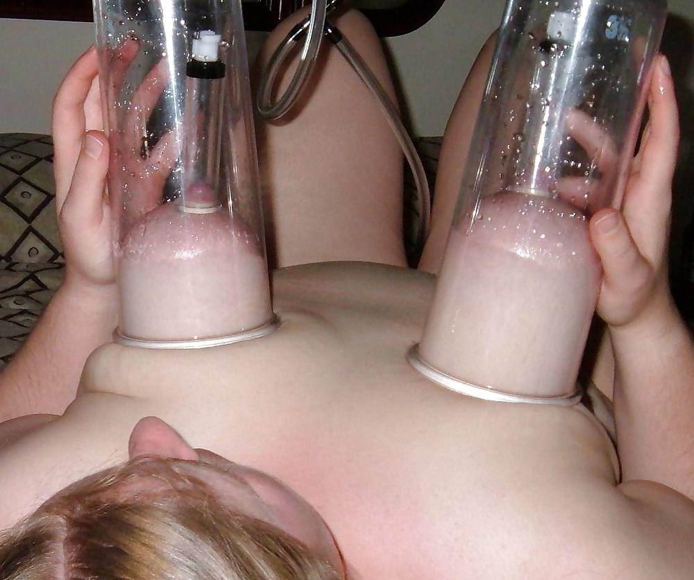 12P Extreme pumping and bondage boobs and nipples