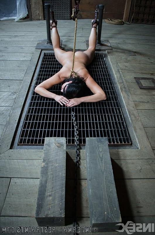 15P London River is bound for kinky toy sex in dark bdsm dungeon