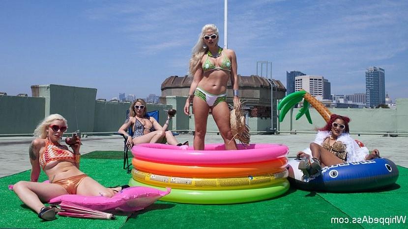 25P Holly Heart is spanked and straponed by three kinky lesbian bdsm