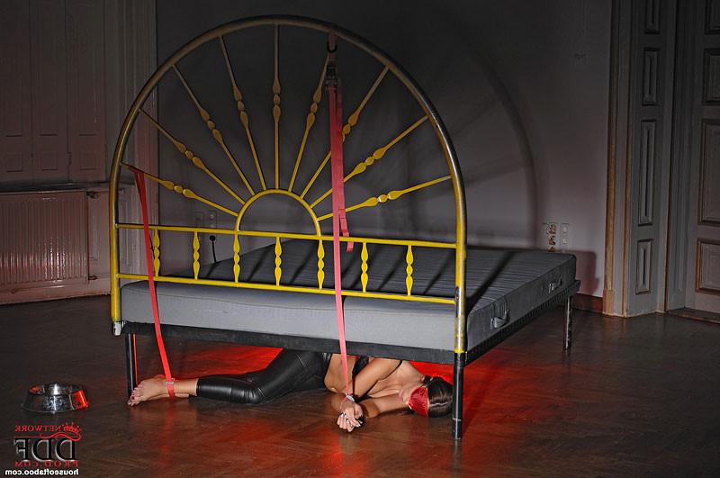 16P Debbie White young brunette sub girl is bound and blindfolded