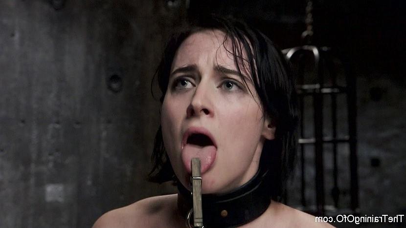 17P Tifereth is bound ass fucked with bdsm clothes pins all over her naked body