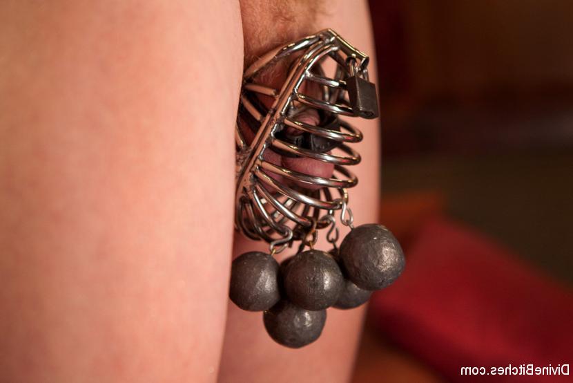 15P Maitresse Madeline and gf femdom humiliate bound slaves with cbt