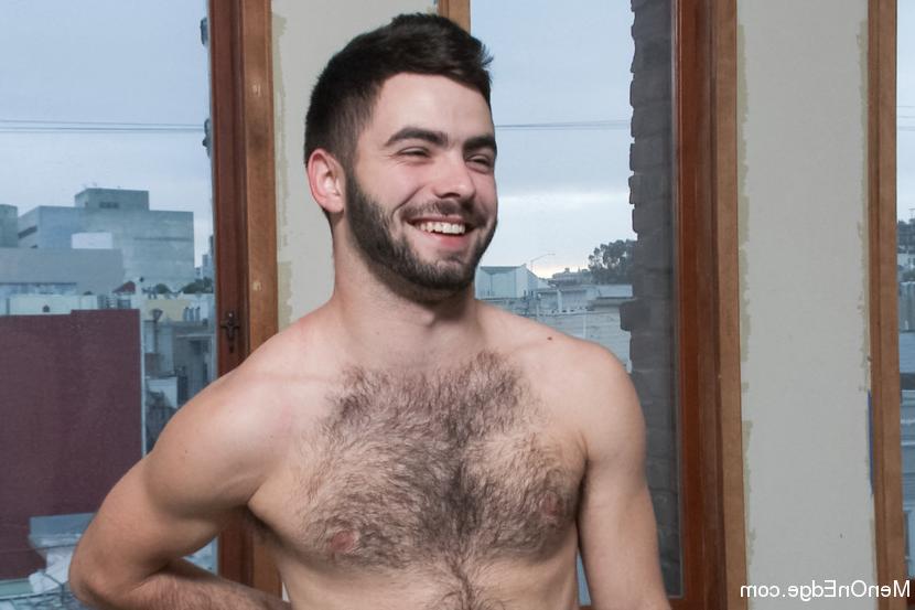 15P Hairy stud Josh Long tied up and edged for the first time
