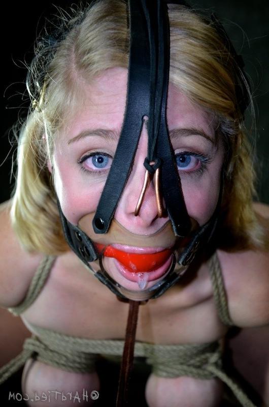 16P Penny Pax rope bound bdsm blonde moans of pleasure in dungeon
