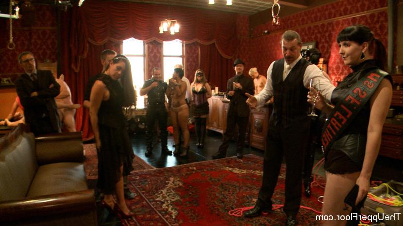 16P Beretta James and girls disciplined at the upperfloor bdsm party