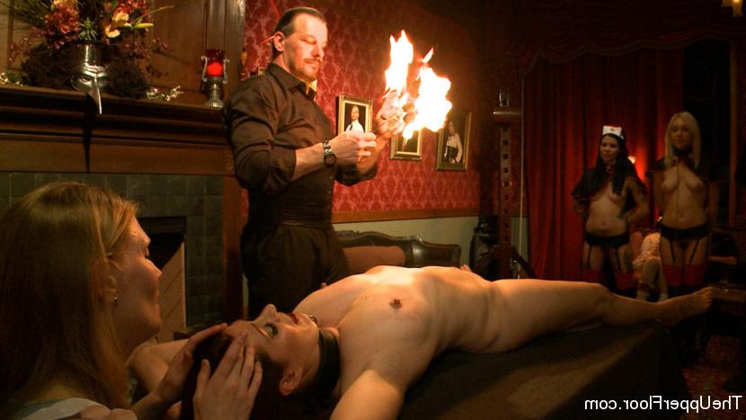 20P Odile at kinky bdsm party with masked guests fucking slavegirls