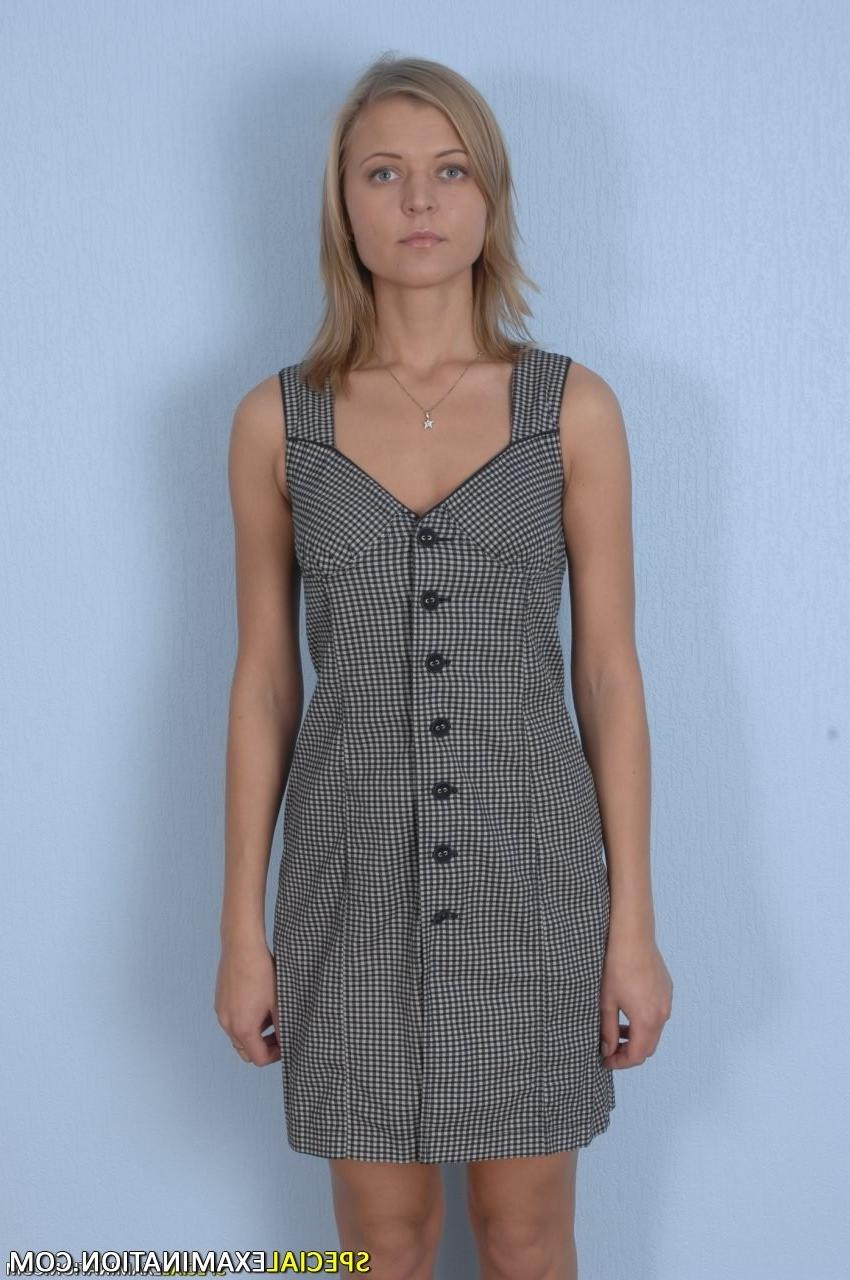 15P Cutie undresses for shameful temperature taking