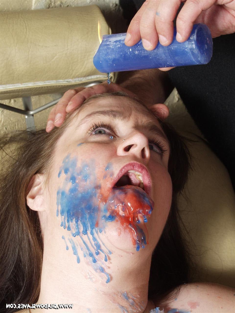 16P Facial hotwaxing and mature bdsm of breast tied slavegirl Jay in candle wax puss