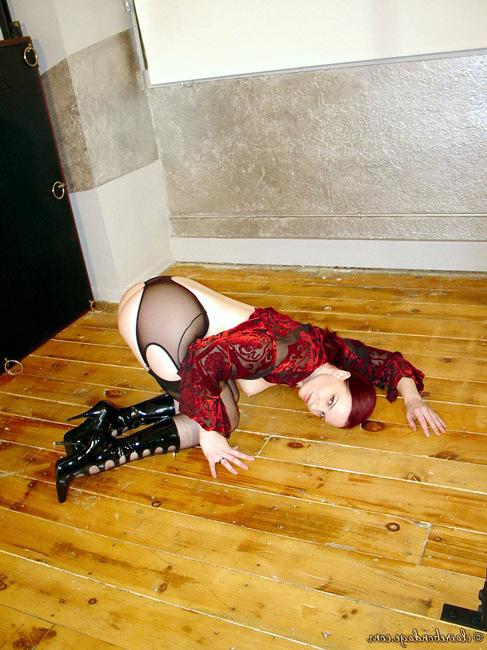 15P Claire Adams tied up and blindfolded