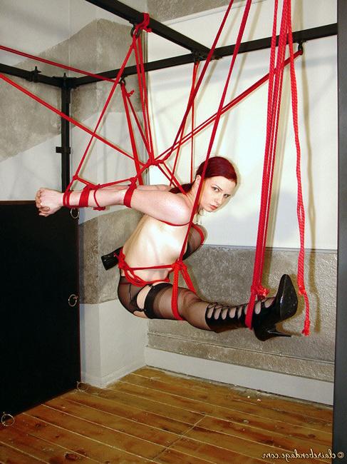 15P Claire Adams tied up and blindfolded