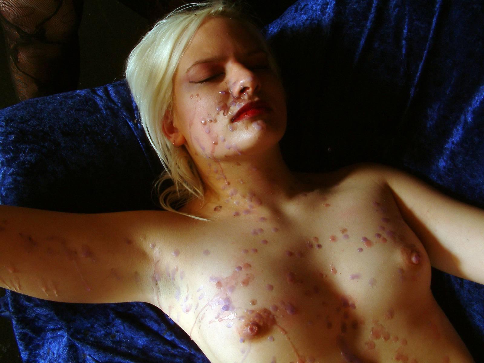16P Lesbian bdsm and candle waxing domination of bound blonde slavegirl Chaos by mis
