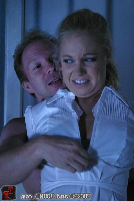 15P Helpless babe Hollie Stevens gets tied up and BDSM drilled by Brandon Iron