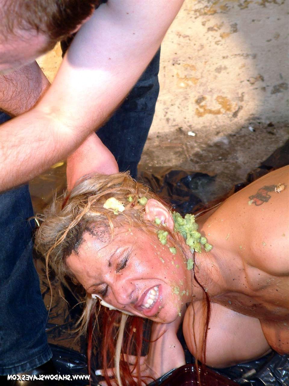 16P Disgusting humiliation and bizarre messy bdsm punishment of blonde fetish model 