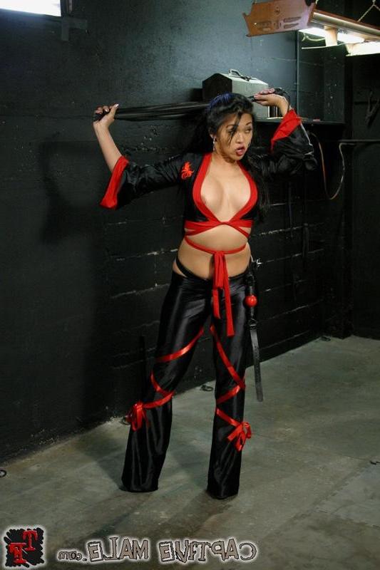 13P Asian femdom with strapon molesting and abusing a male slave