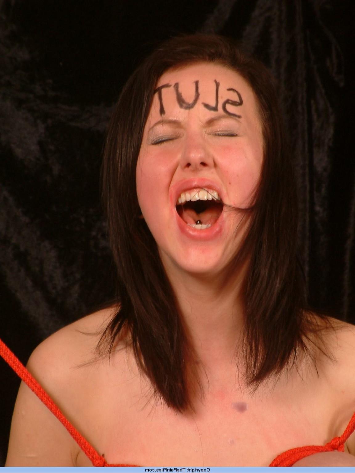 16P Screaming slavegirl Emily Sharpe in extreme breast bondage and merciless bdsm su