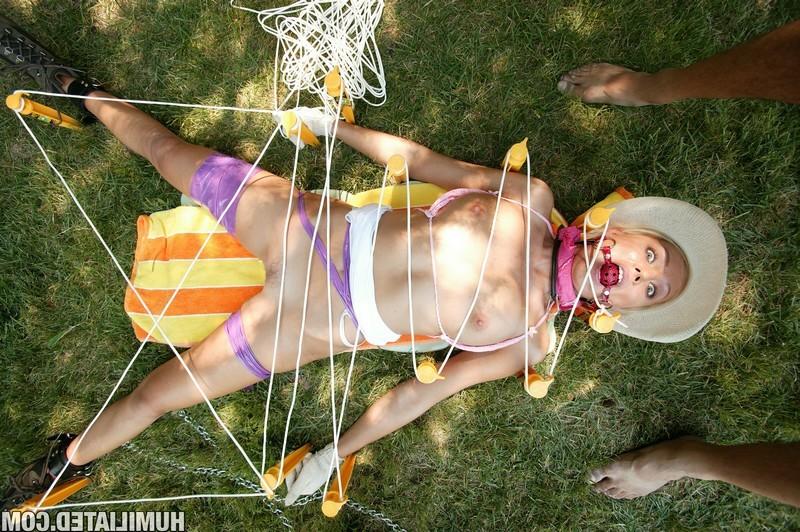 16P Tight Milf in BDSM action gets fucked and facialized outdoors