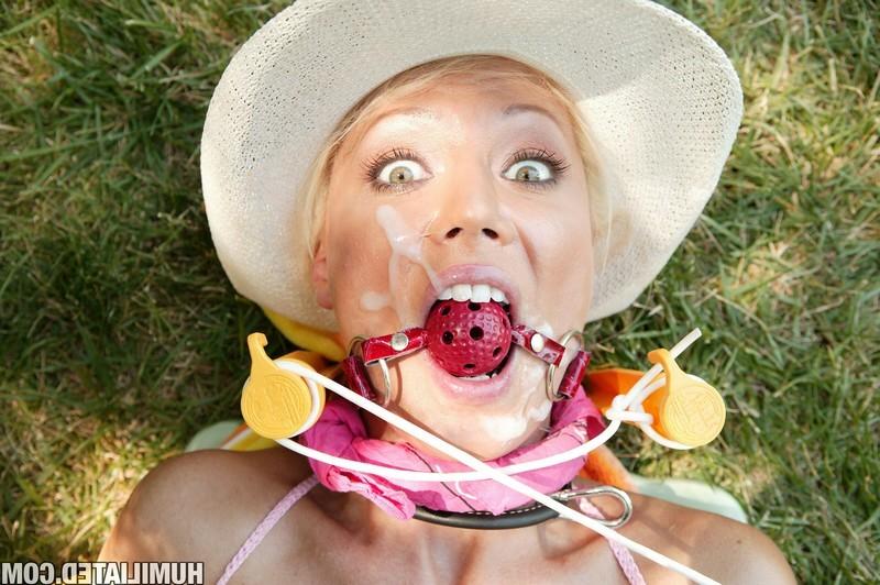 16P Tight Milf in BDSM action gets fucked and facialized outdoors