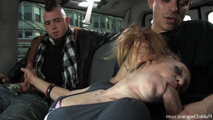 15P Ami Emerson gets tied up and fucked in public BDSM