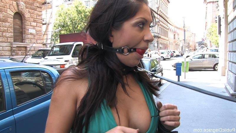 18P Public bondage with a hot chick and kinky BDSM