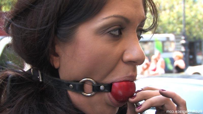 18P Public bondage with a hot chick and kinky BDSM