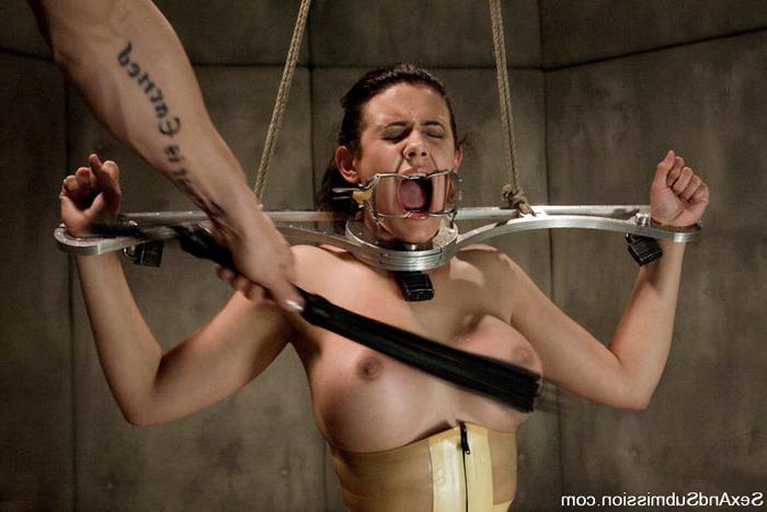 15P Skirt wearing BDSM slave Penny Play gets flogged by her dom