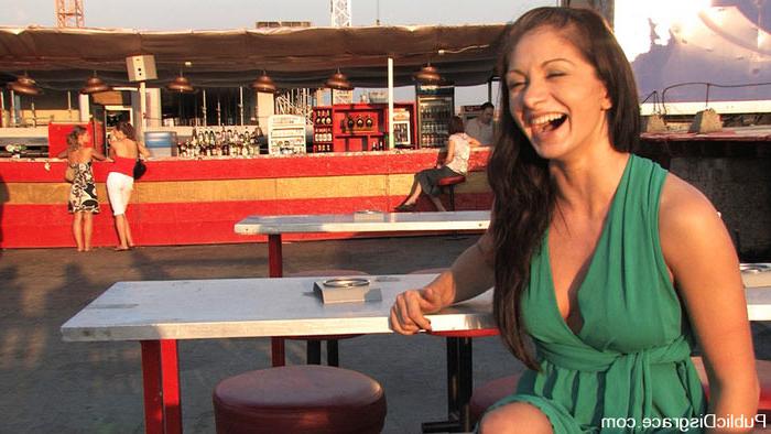 15P BDSM slave Lea Lexis led around like a dog in public