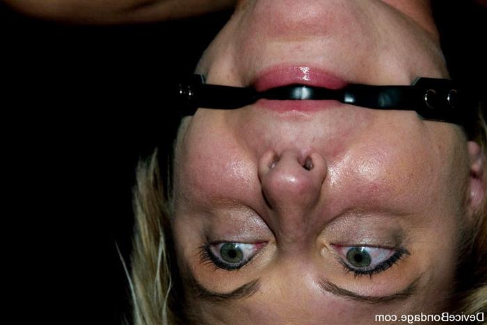 15P Sultry blonde bdsm slave gets chained up and spanked